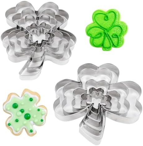 St Patricks Day Shamrock Cookie Cutter Set by Egypamid