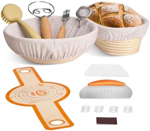 Banneton Sourdough Bread Proofing Basket Set Premium Durable for Artisan Baking