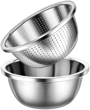 304 Stainless Steel Colander Set for Kitchen Use