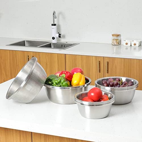 Paoli 304 Stainless Steel Colander Set with Mixing Bowl