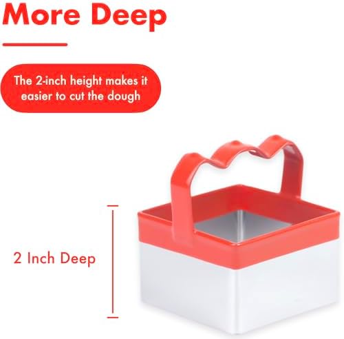 3-Piece Square Cookie Cutters for Bakers