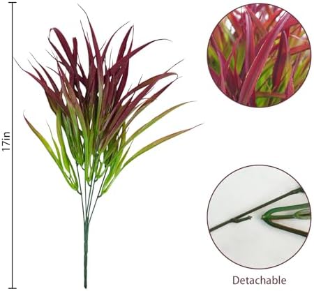 Uieke Fake Greenery Deep Red Outdoor Plants
