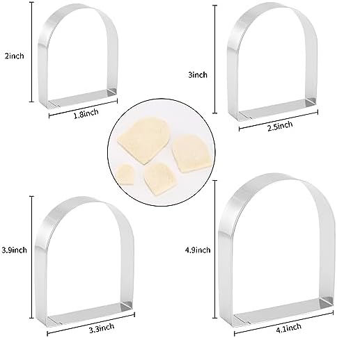 Stainless Steel Arched Cookie Cutter Set for Baking