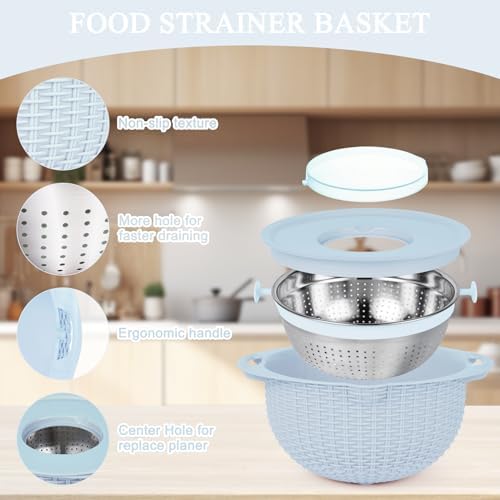 Honbuty 4-in-1 Colander with Mixing Bowl Set