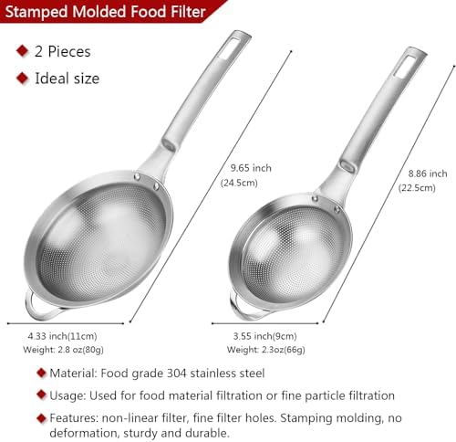 Premium Stainless Steel Punch Hole Sieve Set with Handle for Kitchen Use