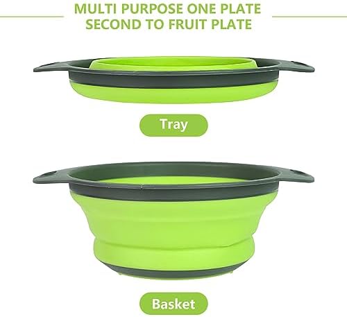 Collapsible Colander Set 3-Piece Heat-Resistant Kitchen Essentials