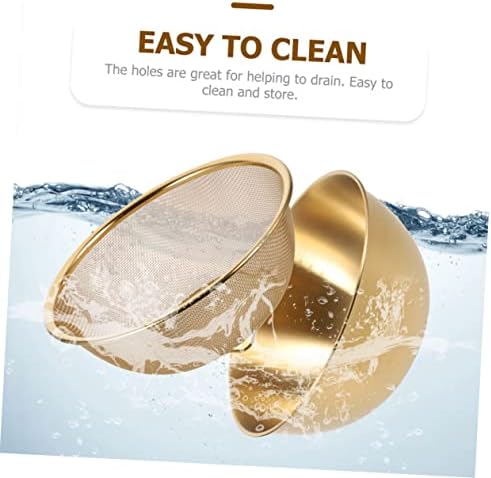 2-Piece Set of Stainless Steel Rice Strainer and Colander