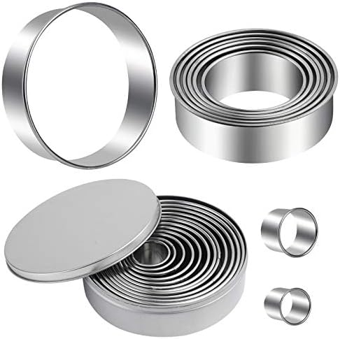 Winerming Round Cookie Cutters Set 12 Pieces