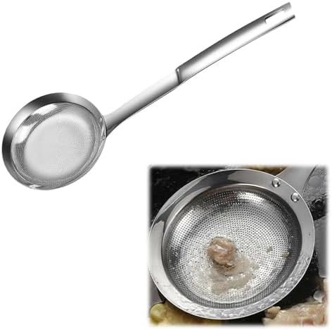 Fine Mesh Stainless Steel Colander with Handle - Oil and Grease Separator