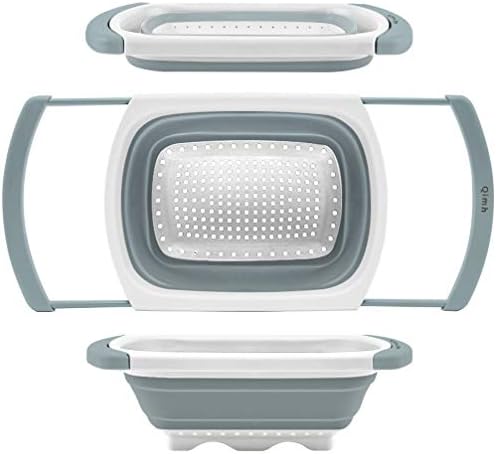QiMH Collapsible Colander BPA-Free 6-QT Capacity Easy to Use