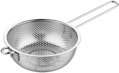 Stainless Steel Basin Colander with Handle - Pro Offers 5-Quart Kitchen Strainer