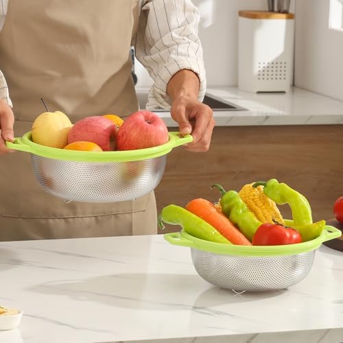 3 Qt Stainless Steel Colander with Micro porous Handle Kitchen Tool