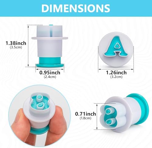 Crea Cake 36 pcs Fondant Alphabet Letter Cutters BPA Free Multifunctional