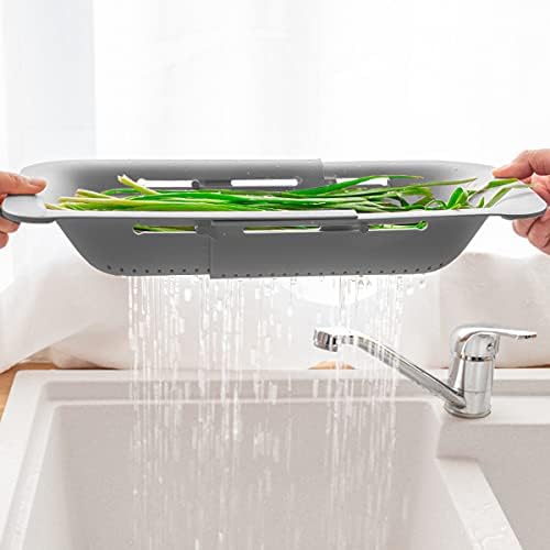 Collapsible Sink Candler Strainer Basket Extendable Plastic for Kitchen Use