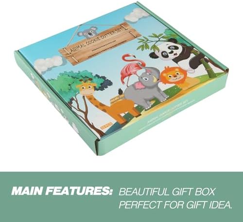 Fun Animal Cookie Cutters for Kids Safari Animals Set