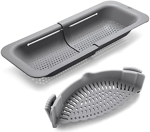 Domonic Home Adjustable Colander Silicone Clip-On for Kitchen