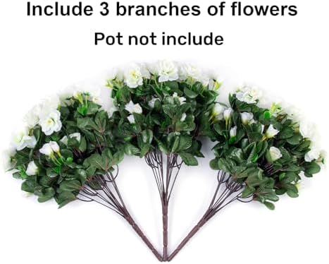 Real-Looking Outdoor Fake Flowers 3Pcs