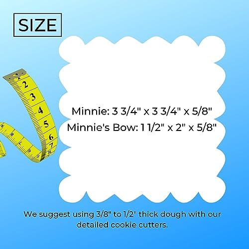 Minnie Mouse Her Bow Cookie Cutters Made in USA with 3D printing