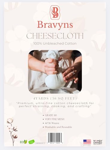Premium 100 Organic Grade 90 Cheesecloth STRAINING CLOTH for Kitchen Use