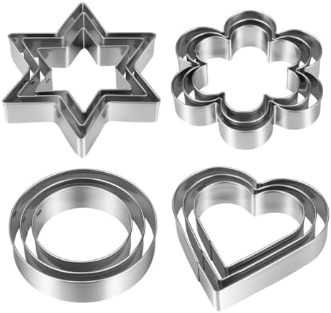 Upgrade 12-Piece Metal Cookie Cutters Set for Perfectly Pieces