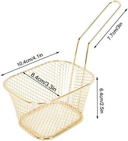 4Pcs Stainless Steel Frying Net Basket Flexible