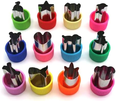 Mini Vegetable Cutter Set for Kids 12 Shapes Baking Fun Visual Appealing