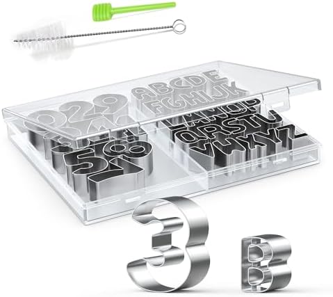 Alphabet Number_cookie Cutters Set with Safe stainless steel