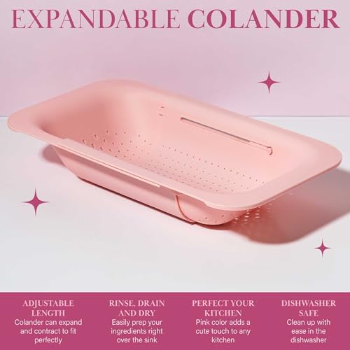 Paris Hilton Collander Expandable Strainer Pink