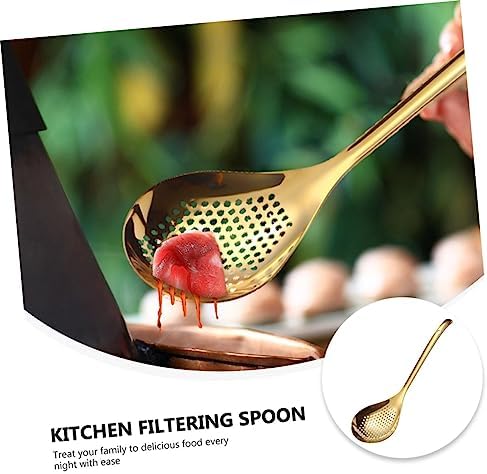 Golden 304 Stainless Steel Colander Heat-Resistant Design