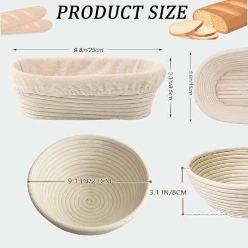 Qavinch Banneton Proofing Baskets Set of 2