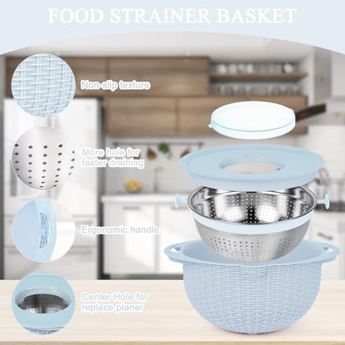 4-in-1 Kitchen Colander Set with Mixing Bowl