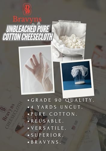 Premium 100 Organic Grade 90 Cheesecloth STRAINING CLOTH for Kitchen Use