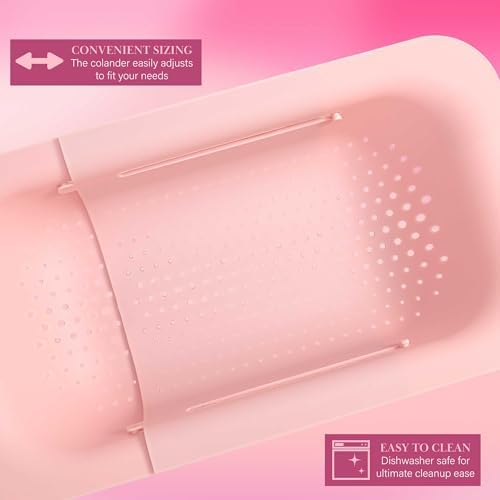 Paris Hilton Collander Expandable Strainer Pink