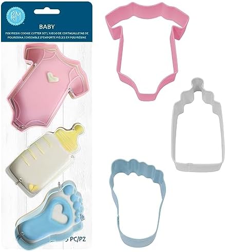 RM Baby Cookie Cutters Set with Onesie Bottle Footprint