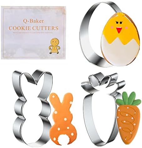 Easter Cookie Cutters Set 3 Pieces Carrot Egg Bunny