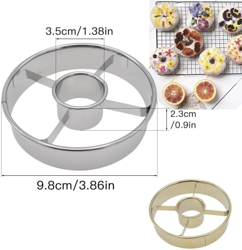 2Pack Stainless Steel Donut Cutters Professional Baking Tool