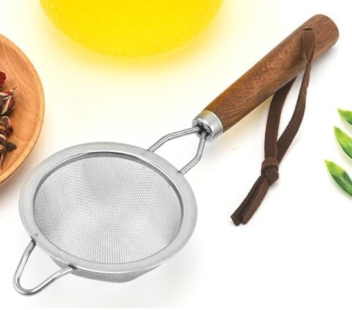 Stainless Steel Fine Mesh Strainer with Wooden Handle