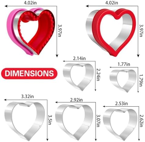 Love Baking Heart Cookie Cutter Set