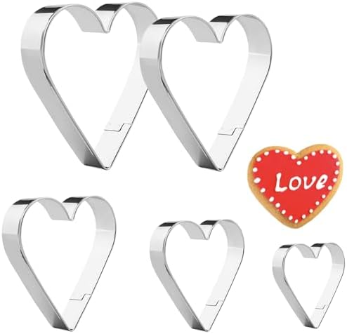 YomiFamily Heart Cookie Cutter 5 Piece Set Delightful Baking tool