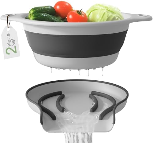 Collapsible Kitchen Colander for Veggie Removal Perfect for Frequent Users