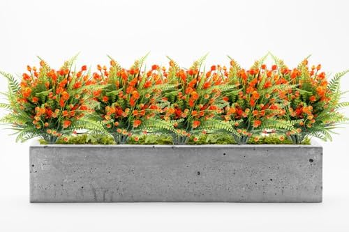 LHWANN 12 Realistic Artificial Flowers Boston Ferns for Home Garden