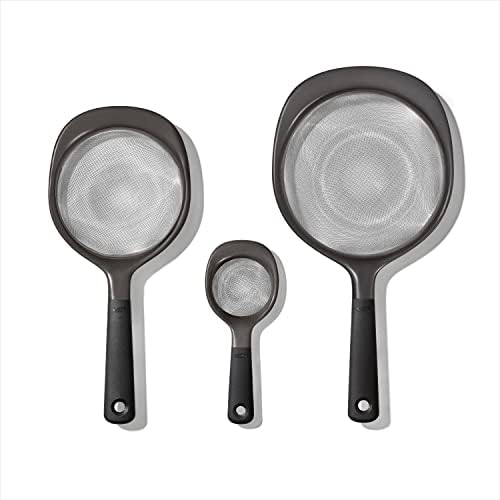 Oxo Good Grips 3-Piece Strainer Set Black