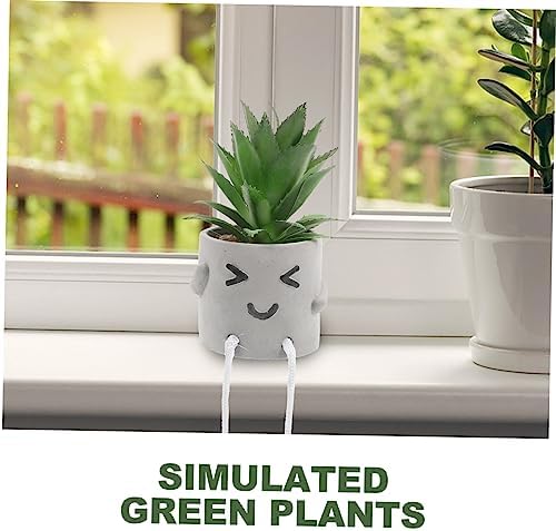 Cute artificial plant potted ornament