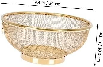 Collapsible Metal Colander Stainless Steel Strainer with Fine Mesh - Durable and Multi-Purpose