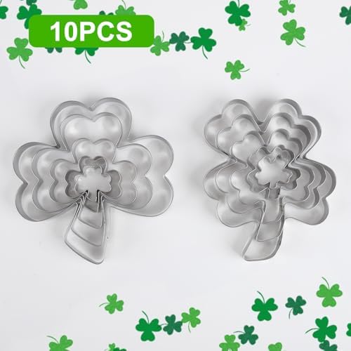 St Patricks Day Shamrock Cookie Cutter Set by Egypamid