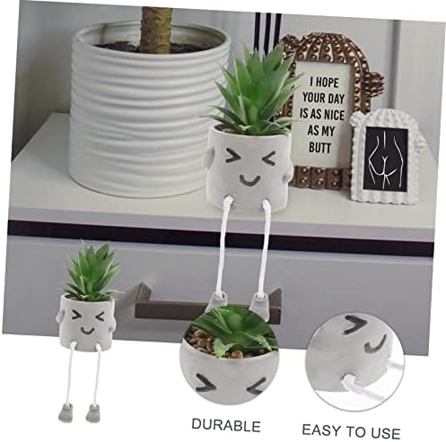 Cabilock Cute Expression Faux Potted Plant