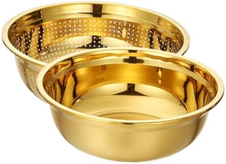 Stainless Steel Colander Set for Kitchen Use