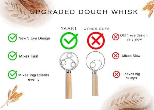 YAANI Sourdough Starter Kit with Banneton Baskets and Baking Tools