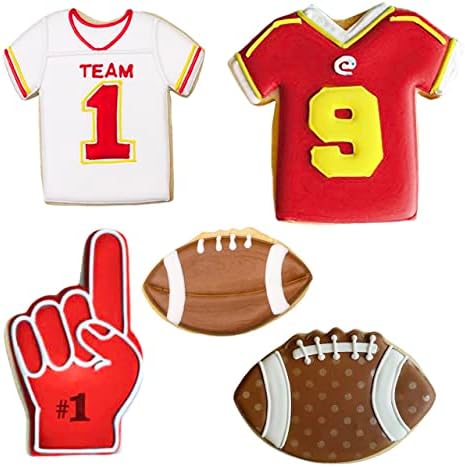 Football Cookie Cutters 5-Pc Set Made in USA by Ann Clark