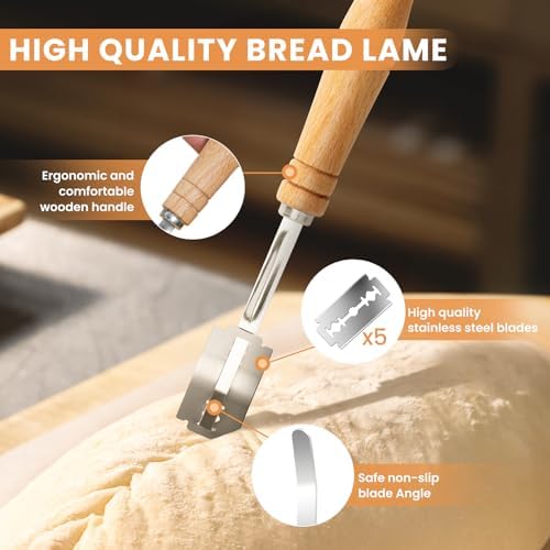Professional Sourdough Bread Banneton Basket Set of 2 with Tools and More